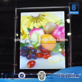 Hanging frameless poster frame bright Led curved crystal light box